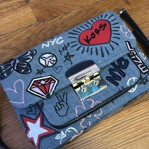 Michael Kors denim crossbody bag